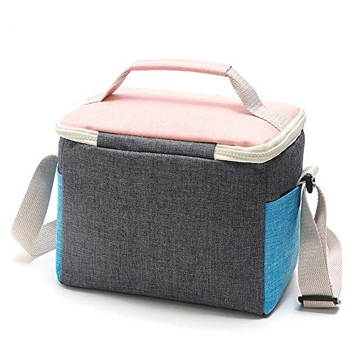  Teerwere Picnic Basket Family Travel Camping Picnic Lunch Insulated Cooler Cool Ice Tote Bag for Food Drink Cans Picnic Bag Picnic Baskets with lid (Color : Pink)