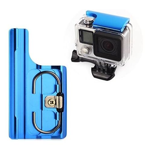  SOONSUN Aluminum Replacement Latch Rear Snap Lock Buckle for GoPro Hero 4 Hero 3+ Hero4 Camera Standard Waterproof Skeleton Housing (Blue)