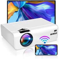 WiFi Projector Support 5.0 Bluetooth transmitter, WiMiUS K2 Mini Projector 1080P and 4K Support, 300’’ Screen Zoom Compatible with Smartphone (Wirelessly) PC TV Stick Chromecast PS