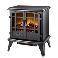 Comfort Glow EQS130 Keystone Infrared Quartz Electric Stove Antique Black, Length: 11in, Width: 20in, Height: 23.5in