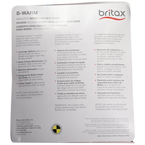  Britax B-Warm Insulated Infant Car Seat Cover, Machine Washable, Polar Mist