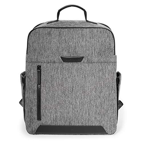 스킵 Skip Hop Baxter Diaper Bag Backpack, Multi-Function Ergonomic Baby Travel Bag, Large Capacity with Changing Pad & Stroller Attachment, Textured Grey