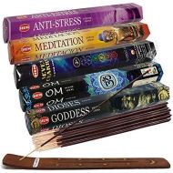 인센스스틱 TRUMIRI Hem Incense Sticks Variety Pack #9 And Incense Stick Holder Bundle With 5 Meditation Themed Fragrances