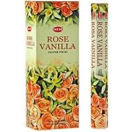 인센스스틱 HEM 6 Pack 20 Stick Rose Vanilla - Box of Six 20 Stick Tubes - HEM Incense