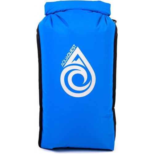  Aqua Quest Sea View Dry Bags - 5, 10, 20, 30L or 4pc Set Waterproof Drybags - Clear Window, Lightweight, Roll Top - Blue