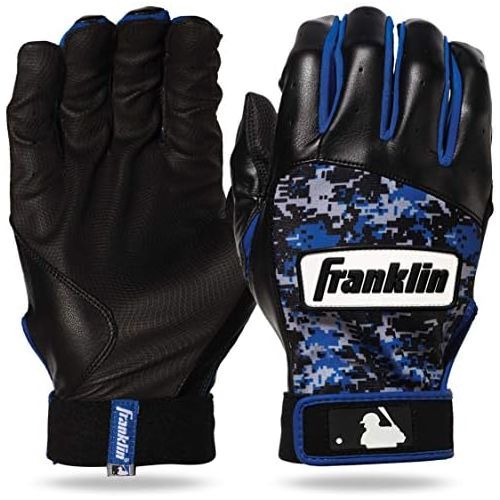  Franklin Sports MLB Digitek Batting Gloves ? Batting Glove ? Tri-Curve Technology Fit ? Custom-Sized Batting Gloves ? Genuine Leather Heel Pad ? Etched Microfiber Palm