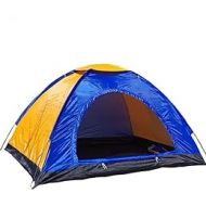 YSHCA Cabin Tent for Camping, 4-Person Dome Tent with Carry Bag and Rainfly Lightweight Backpacking Tent for Camping/Hiking/Outdoor Festivals/Car Trip,Blue-Yellow