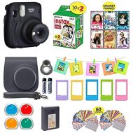 Fujifilm Instax Mini 11 Instant Camera Charcoal Gray + Shutter Carrying Case + Fuji Film Value Pack (20 Sheets) + Shutter Accessories Bundle, Color Filters, Photo Album, Assorted F