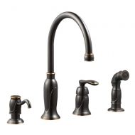 Design House 525790 Madison Kitchen Faucet with Side Sprayer and Soap Dispenser, Oil Rubbed Bronze