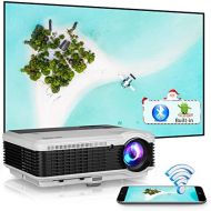 EUG HD Wireless Smart LCD LED Projector with Bluetooth 4600 Lumen, 1080P Supported Android 6.0 OS HDMI USB for Smartphone DVD Roku TV Stick Kodi YouTube Laptop PC Wii Xbox Playstat