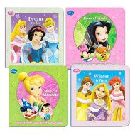 Classic Disney Disney Princess Christmas Mini Board Book Set for Kids Toddlers (Bundle with 4 Winter Holiday Board Books Featuring Tinkerbell, Disney Princesses, Fairies, and More for Girls)