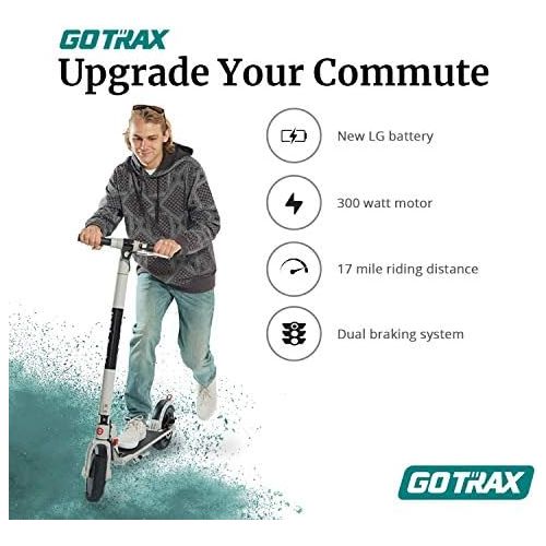  Gotrax XR Ultra Electric Scooter, LG Battery 36V/7.0AH Up to 17 Miles Long-Range, Powerful 300W Motor & 15.5 MPH, UL Certified Adult E-Scooter for Commuter