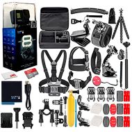 GoPro HERO8 Black Digital Action Camera - Waterproof, Touch Screen, 4K UHD Video, 12MP Photos, Live Streaming, Stabilization - 32GB Card - with 50 Piece Accessory Kit - All You Nee