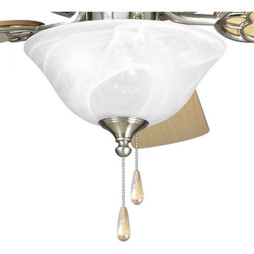  [아마존베스트]Progress Lighting P2621-09EBWB Ceiling Fan Light kit, 10-3/4-Inch Diameter x 6-Inch Height, Brushed Nickel