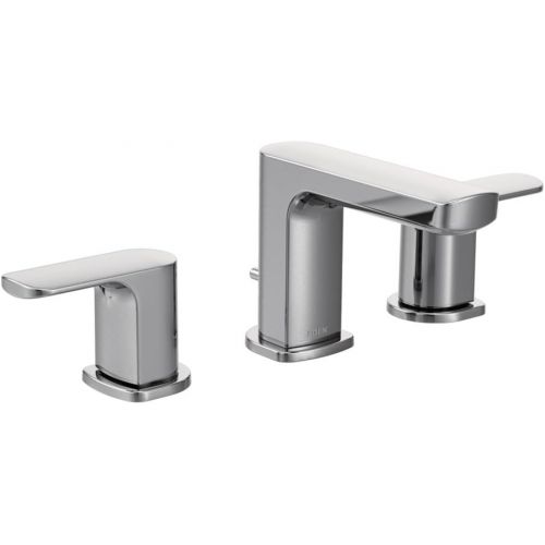  Moen T6920 Rizon Two-Handle Widespread Bathroom Faucet, Valve Required, Chrome