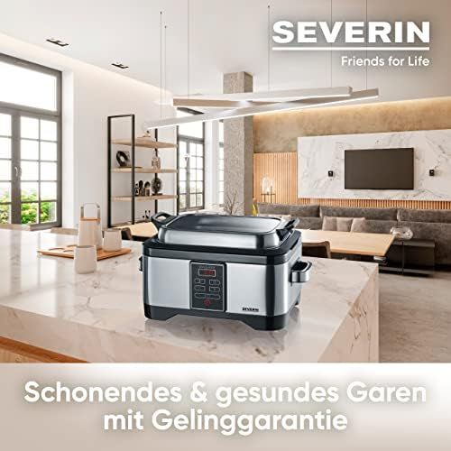  Severin SEVERIN SV 2447 Sous-Vide Garer (6 L Fassungsvermoegen, Timer) edelstahl/schwarz