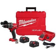 Milwaukee 2904-22 12V 1/2'' Hammer Drill/Driver Kit with (2) 5.0Ah Batteries, Charger & Tool Case Red