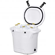 Giantex 27 Quart Cooler Ice Chest Outdoor Insulated Heavy Duty Cooler Fishing Hunting Sports () (White)