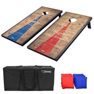 GoSports Classic Cornhole Set ? Includes 8 Bean Bags, Travel Case and Game Rules (Choice of style)