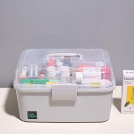 GSHWJS-Medical Chest Household Medicine Box Large First Aid Kit Medicine Box Medical Box Home Child Baby Medicine Kit Gray 26x17x16.5cm