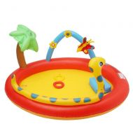 Treslin Inflatable Swimming Pool， Children Kids Outdoor Safe Water Play Baby Infant Inflatable Cute Animal Bath Pool， Toddler Game Toy