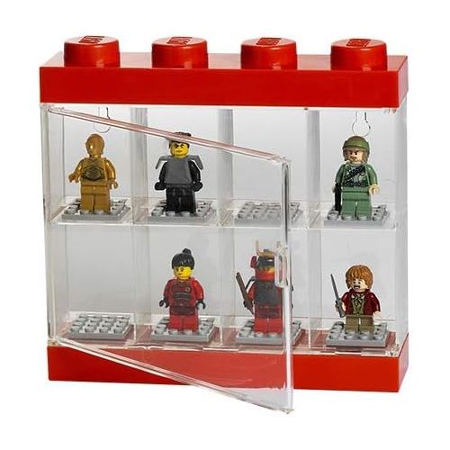  LEGO Red Mini Figia Display Case / 8 Bright