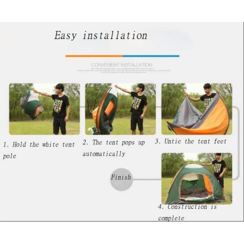  CYM Camping Tent, Outdoor Camping Folding Fully Automatic Tent 3-4 Person Beach Simple Quick Open, Easy to Install, Suitable for Camping Backpack Hiking Outdoor 78.7 * 78.7 * 53.1 Inch