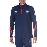 Arena Official USA Swimming National Team Mens Tech 1/2 Zip Long Sleeve Warm-up Shirt