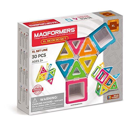  MAGFORMERS 706006 Xl Neon 30Pc Set Building Kits, Neon