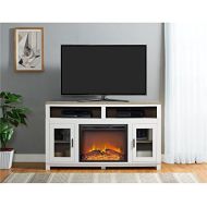Ameriwood Home Carver Electric Fireplace TV Stand for TVs up to 60 Wide, White
