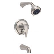 Danze D510046BNT Corsair Single Handle Tub and Shower Faucet Trim Kit with 4-Inch Showerhead, Brushed Nickel (Valve Not Included)