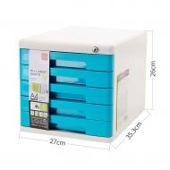 ZCCWJG File Cabinet, Plastic Storage Cabinet, Desk Storage Box, Lockable Data Cabinet, 5 Layers