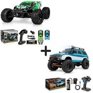 LAEGENDARY 1:10 Scale Brushless RC Cars 65 km/h Speed and 1:10 Scale Large RC Rock Crawler - Kids and Adults Remote Control Car 4x4 Off Road Monster Truck Electric - Waterproof Toys