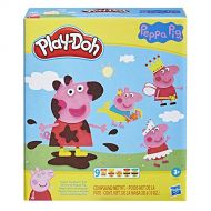 [아마존베스트]Play-Doh Peppa Pig Stylin Set with 9 Non-Toxic Modeling Compound Cans and 11 Accessories, Peppa Pig Toy for Kids 3 and Up