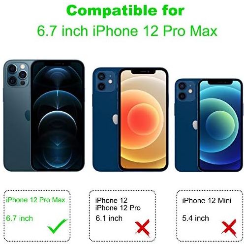  [아마존베스트]Arae Compatible with iPhone 12 Pro max Case - Wallet Case with PU Leather Card Pockets Back Flip Cover for iPhone 12 Pro Max 6.7 inch - Black