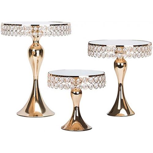  2013Newestseller Cupcake Stands, 3 Pcs Mermaid tail Crystal Cake Stands Set Cake Holder Mirror Cupcake Stand Cake Dessert Holder with Pendants and Beads,Wedding Birthday Baby Showers Dessert Cupcak