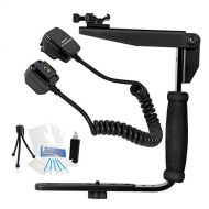 Rotating Flash Bracket Grip with Nikon SC-28, SC-29 Replacement Off Camera TTL Flash Cord for Select Nikon Digital SLRs. UltraPro Bundle Includes: Cleaning Kit, LCD Screen Protecto