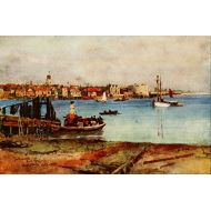 Posterazzi Hampshire 1913 Portsmouth from Gosport Poster Print by Wilfrid Ball, (18 x 24)