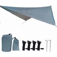UXZDX CUJUX 350x280cm Waterproof Tarp Tent Shade Outdoor Camping Hammock Rain Fly Garden Awning Canopy Sunshade (Color : C)