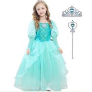 Tsyllyp Princess Dress up for Girls Role Play Costume Set for Aurora Bell Cinderella Jasmine (Princess Costume)
