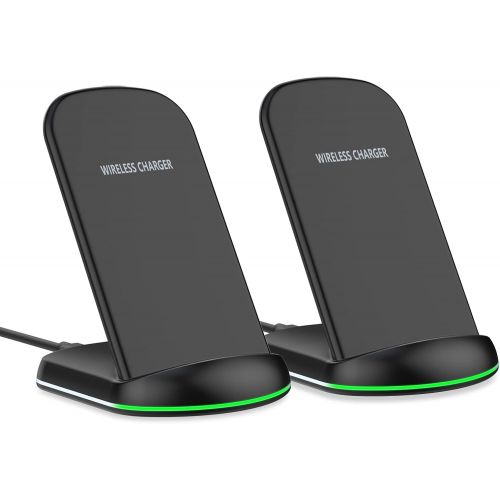  [아마존베스트]Yootech Wireless Charger,[2 Pack] 10W Max Qi-Certified Wireless Charging Stand, Compatible with iPhone 12/12 Pro/SE 2020/11 Pro Max/X/8,Galaxy S20/Note 10/S10 Plus(No AC Adapter)