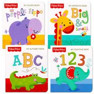 Fisher-Price My First Books Set of 4 Baby Toddler Board Books (ABC Book, Colors Book, Numbers Book, Opposites Book)