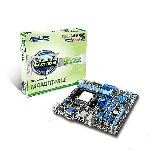 아수스 ASUS Socket AM3/AMD 880G/Hybrid CrossFireX/A&V&GbE/Micro ATX Motherboard s M4A88T M LE