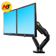 NB North Bayou Dual Monitor Desk Mount Stand Full Motion Swivel Computer Monitor Arm Gas Spring fits 2 Screens up to 27 14.3lbs Each Monitor