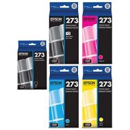 Genuine Epson 273 Color (Black/Photo Black/Cyan/Magenta/Yellow) Ink Cartridge 5-Pack (Includes 1 each of T273020,T273120, T27322