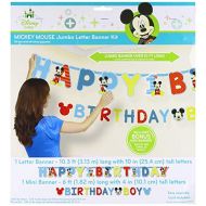 Amscan Disney Mickeys Fun to be One Jumbo Letter Happy Birthday Banner Kit
