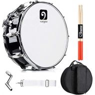 [아마존베스트]Vangoa Snare Drum 14 Inch Maple Wood Cavity Small Drum Acoustic Drum Snare Drums with Snare Wires, Carry Bag, Practice Pad, Drumsticks, Tuning Keys, Strap