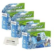 Fujifilm Quick Snap Waterproof 27 exposures 35mm Camera 800 Film, 1 Pack + Quality Photo Microfiber Cloth (3 Pack)