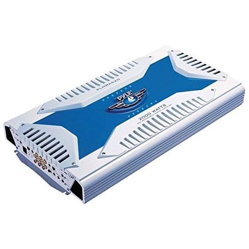  Pyle 6 Channel Marine Amplifier Receiver - Waterproof Wireless Bridgeable Audio Amp for Stereo Speaker with 2000 Watt Power Dual MOSFET Supply, GAIN Level, RCA Inputs and LED Indicator