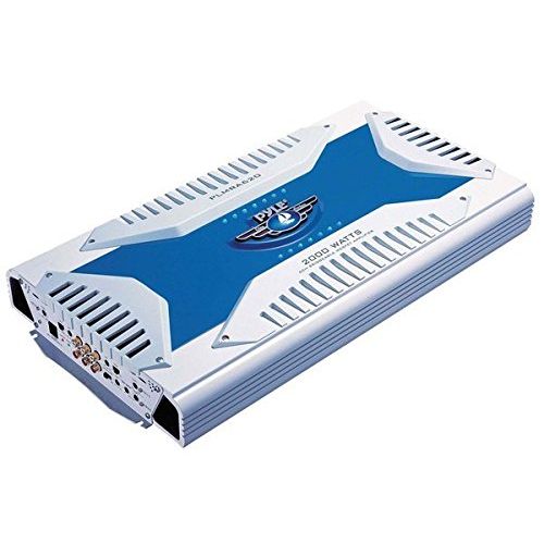  Pyle 6 Channel Marine Amplifier Receiver - Waterproof Wireless Bridgeable Audio Amp for Stereo Speaker with 2000 Watt Power Dual MOSFET Supply, GAIN Level, RCA Inputs and LED Indicator